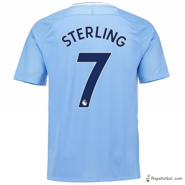 Camiseta Manchester City Replica Primera Ropa Sterling 2017/18